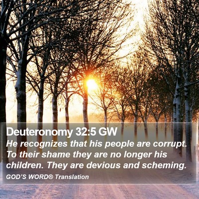 Deuteronomy 32:5 GW Bible Verse Image