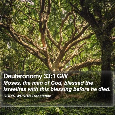 Deuteronomy 33:1 GW Bible Verse Image