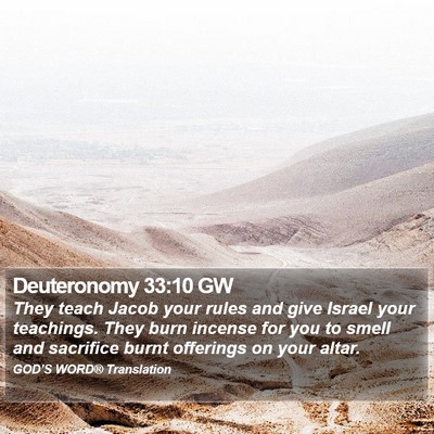 Deuteronomy 33:10 GW Bible Verse Image