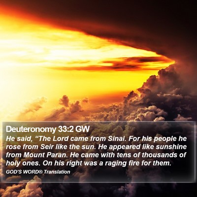 Deuteronomy 33:2 GW Bible Verse Image