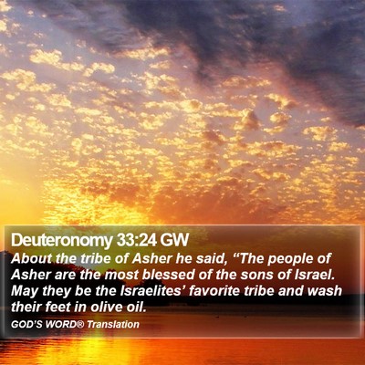 Deuteronomy 33:24 GW Bible Verse Image