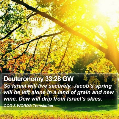 Deuteronomy 33:28 GW Bible Verse Image