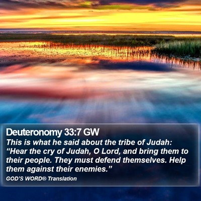 Deuteronomy 33:7 GW Bible Verse Image