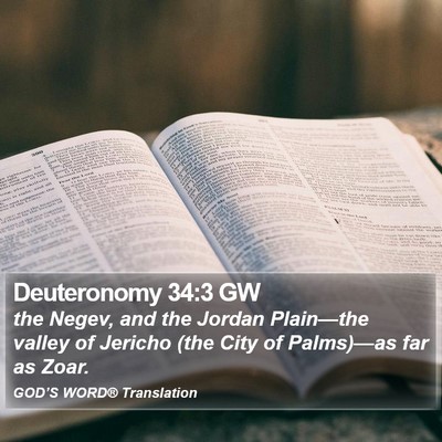 Deuteronomy 34:3 GW Bible Verse Image