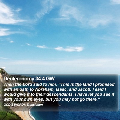 Deuteronomy 34:4 GW Bible Verse Image