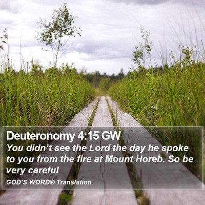 Deuteronomy 4:15 GW Bible Verse Image