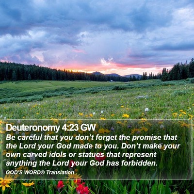 Deuteronomy 4:23 GW Bible Verse Image