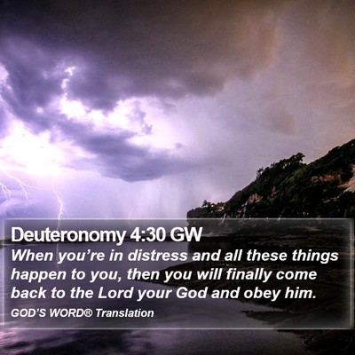 Deuteronomy 4:30 GW Bible Verse Image