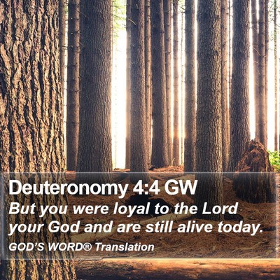 Deuteronomy 4:4 GW Bible Verse Image