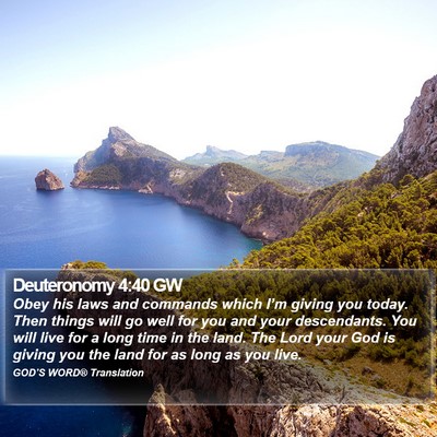 Deuteronomy 4:40 GW Bible Verse Image