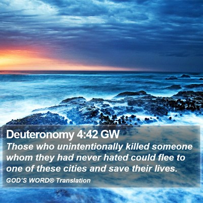 Deuteronomy 4:42 GW Bible Verse Image