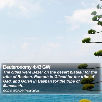 Deuteronomy 4:43 GW Bible Verse Image