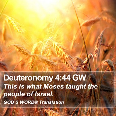 Deuteronomy 4:44 GW Bible Verse Image