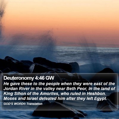 Deuteronomy 4:46 GW Bible Verse Image