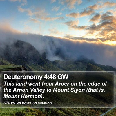 Deuteronomy 4:48 GW Bible Verse Image