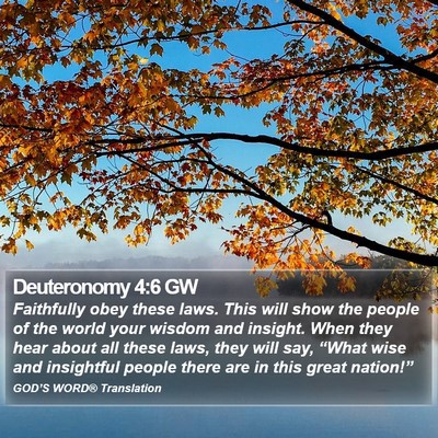 Deuteronomy 4:6 GW Bible Verse Image