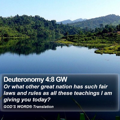 Deuteronomy 4:8 GW Bible Verse Image
