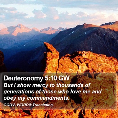 Deuteronomy 5:10 GW Bible Verse Image