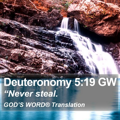 Deuteronomy 5:19 GW Bible Verse Image