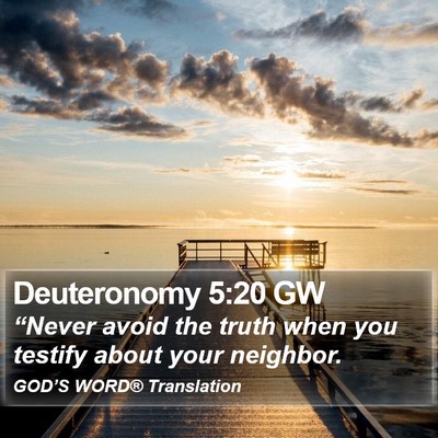 Deuteronomy 5:20 GW Bible Verse Image