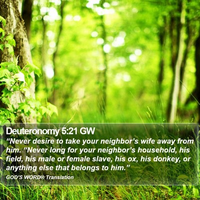 Deuteronomy 5:21 GW Bible Verse Image