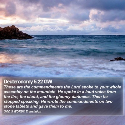 Deuteronomy 5:22 GW Bible Verse Image