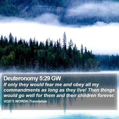 Deuteronomy 5:29 GW Bible Verse Image