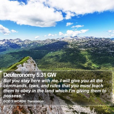 Deuteronomy 5:31 GW Bible Verse Image