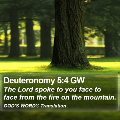 Deuteronomy 5:4 GW Bible Verse Image