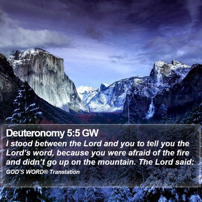 Deuteronomy 5:5 GW Bible Verse Image
