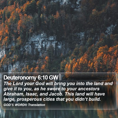 Deuteronomy 6:10 GW Bible Verse Image