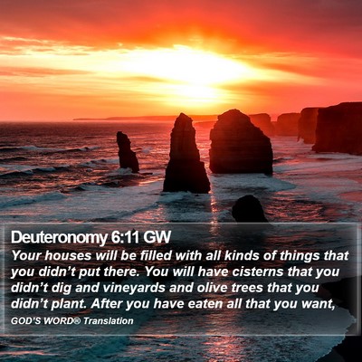 Deuteronomy 6:11 GW Bible Verse Image