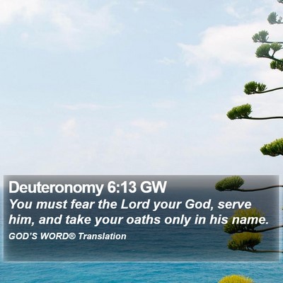 Deuteronomy 6:13 GW Bible Verse Image