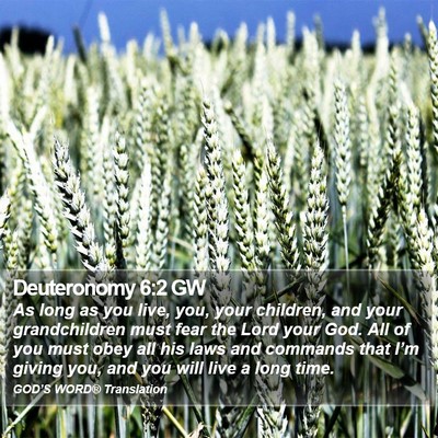 Deuteronomy 6:2 GW Bible Verse Image