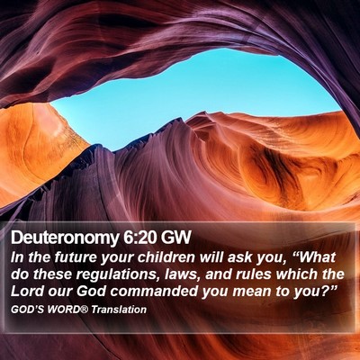 Deuteronomy 6:20 GW Bible Verse Image