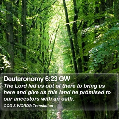 Deuteronomy 6:23 GW Bible Verse Image