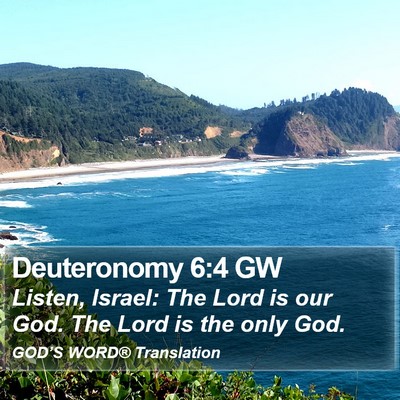 Deuteronomy 6:4 GW Bible Verse Image
