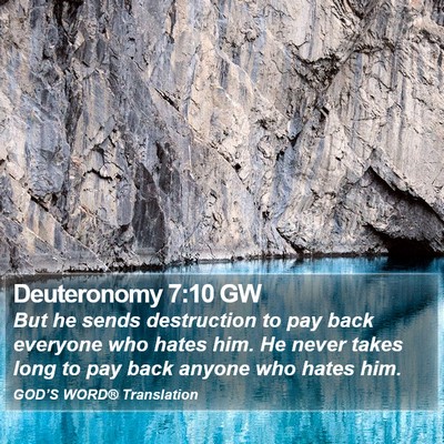 Deuteronomy 7:10 GW Bible Verse Image