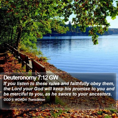 Deuteronomy 7:12 GW Bible Verse Image