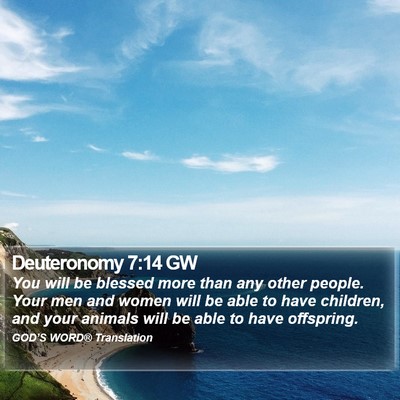 Deuteronomy 7:14 GW Bible Verse Image