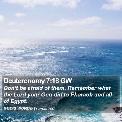 Deuteronomy 7:18 GW Bible Verse Image