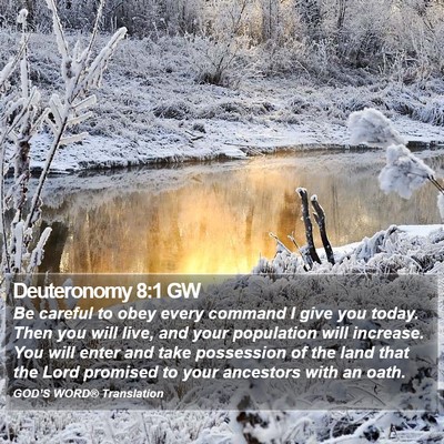 Deuteronomy 8:1 GW Bible Verse Image