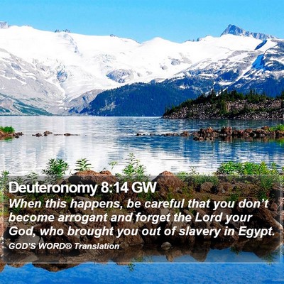 Deuteronomy 8:14 GW Bible Verse Image