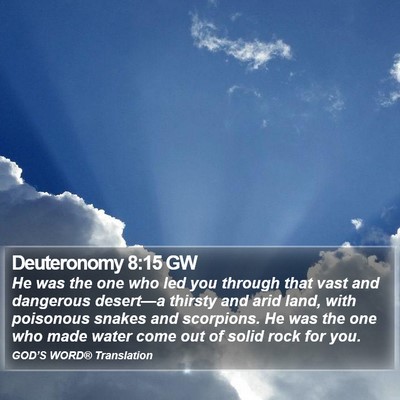 Deuteronomy 8:15 GW Bible Verse Image