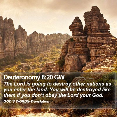 Deuteronomy 8:20 GW Bible Verse Image