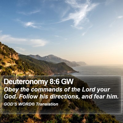 Deuteronomy 8:6 GW Bible Verse Image