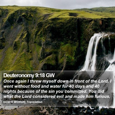 Deuteronomy 9:18 GW Bible Verse Image