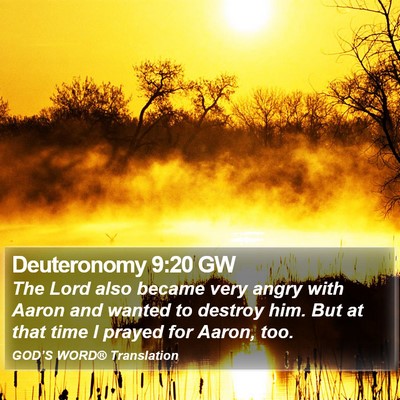 Deuteronomy 9:20 GW Bible Verse Image