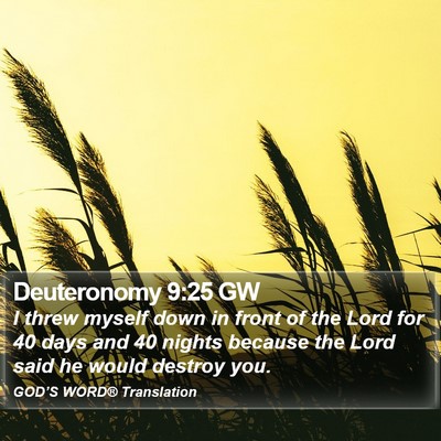 Deuteronomy 9:25 GW Bible Verse Image