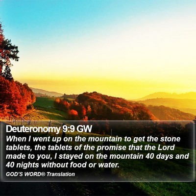 Deuteronomy 9:9 GW Bible Verse Image